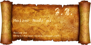 Heizer Noémi névjegykártya